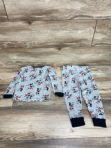 Disney Junior 2pc Mickey Mouse Pajama Set Grey sz 4T