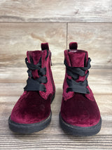 Cat & Jack Giovanna Lace-Up Combat Boots Maroon sz 5c