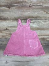 NEW Zara Denim Pinafore Skirtall Pink sz 18-24m
