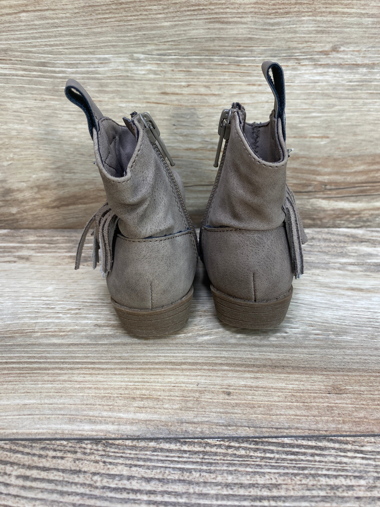 Wonder Nation Cowboy Boots With Fringe Taupe Sz 3c