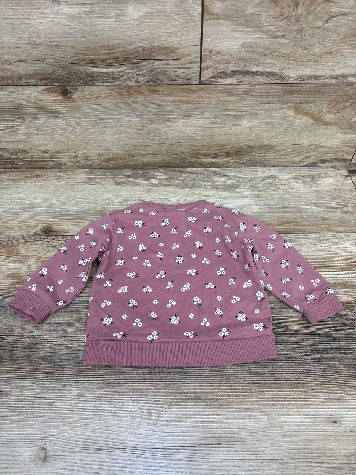 Mini Threads Floral Pullover Sweatshirt Pink sz 18m