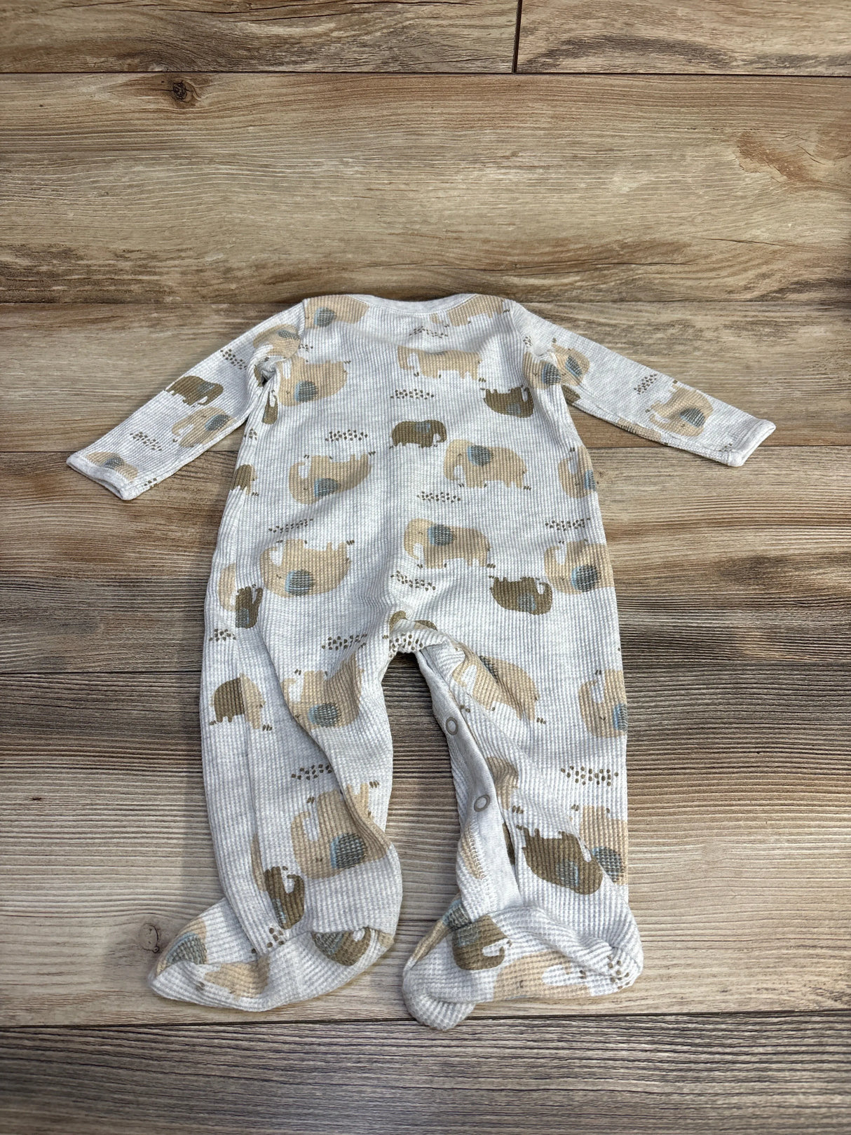 Carter's Elephant Print Sleeper Grey sz 9m