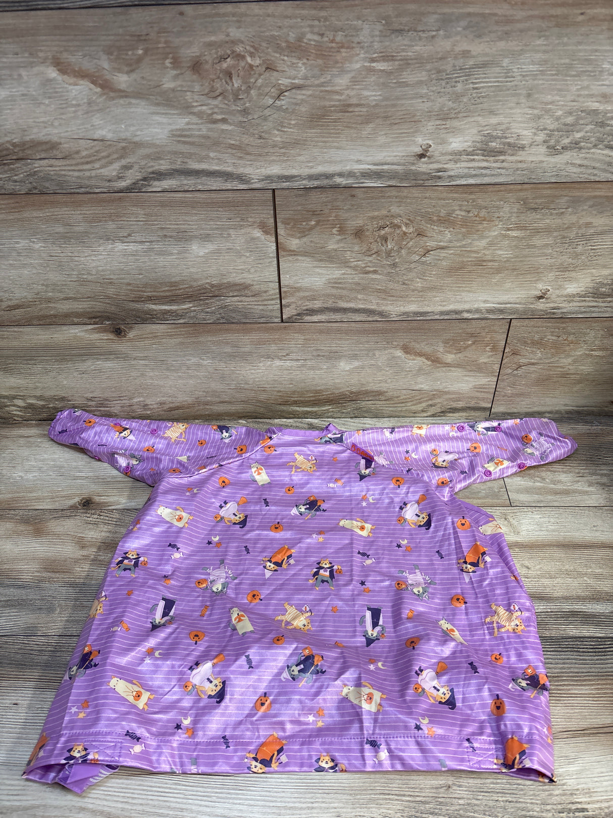 Bibado Coverall Weaning Bib in Animal Halloween Purple sz 6-36m