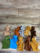 Pangton Villa 11pc Zoo Animal Hand Puppets