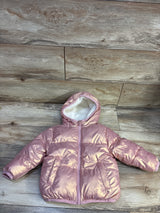 Swiss Tech Heavyweight Puffer Jacket Metallic Pink sz 18m