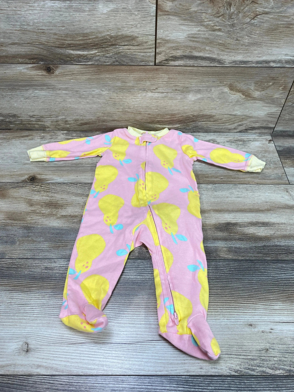 Carter's Pear Print Sleeper Pink sz 6m