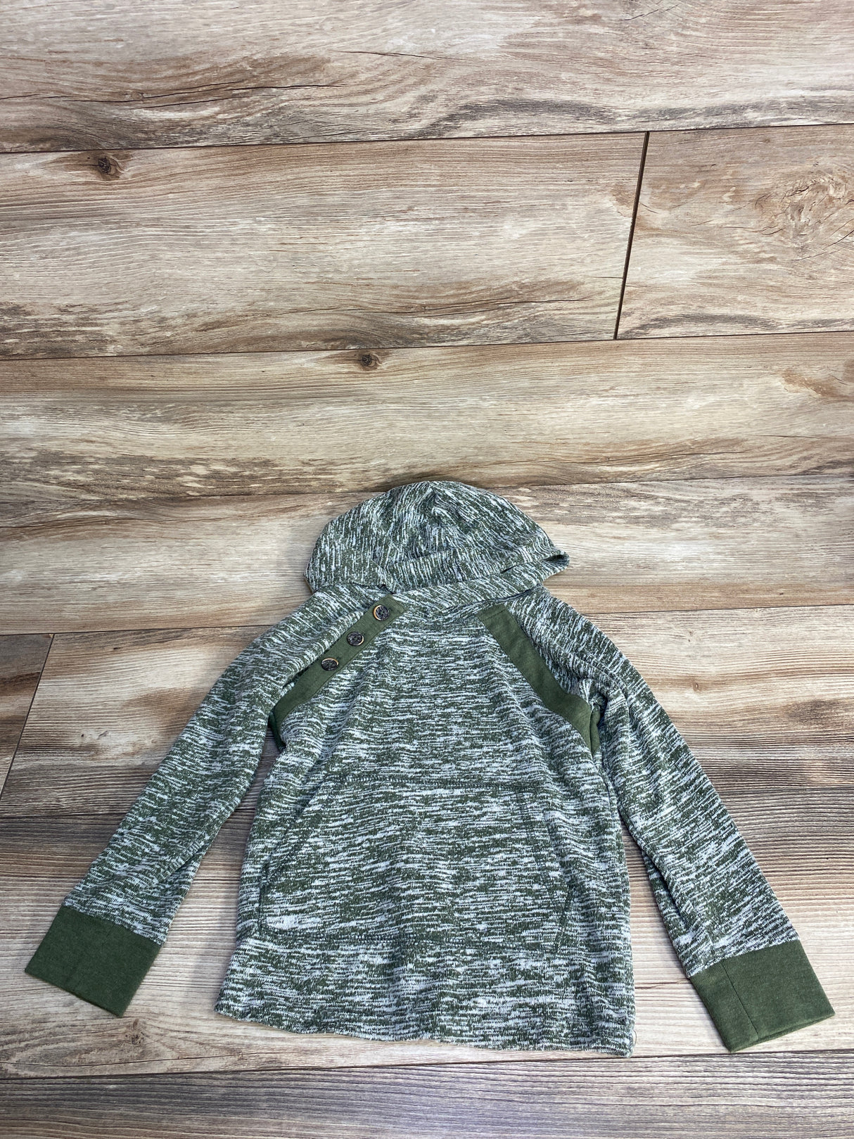 Cat & Jack Henley Pull Over Hoodie Green sz 4T