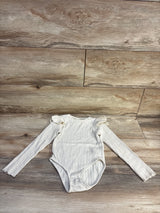 Zara Ruffle Long Sleeve Bodysuit White sz 3-4T - Me n Mommy To Be