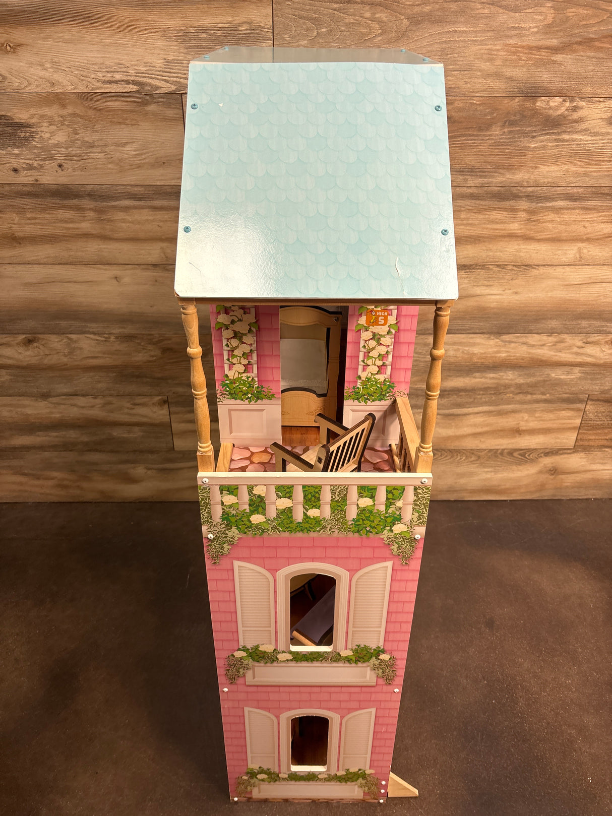 Kidcraft Wooden Classic Charlotte Dollhouse with 14 Accessories
