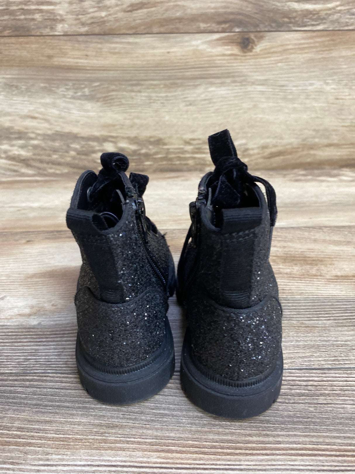 Cat & Jack Glitter Boots, Black sz 7c
