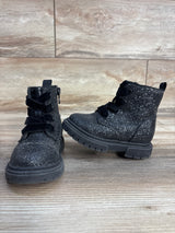 Cat & Jack Glitter Boots, Black sz 6c