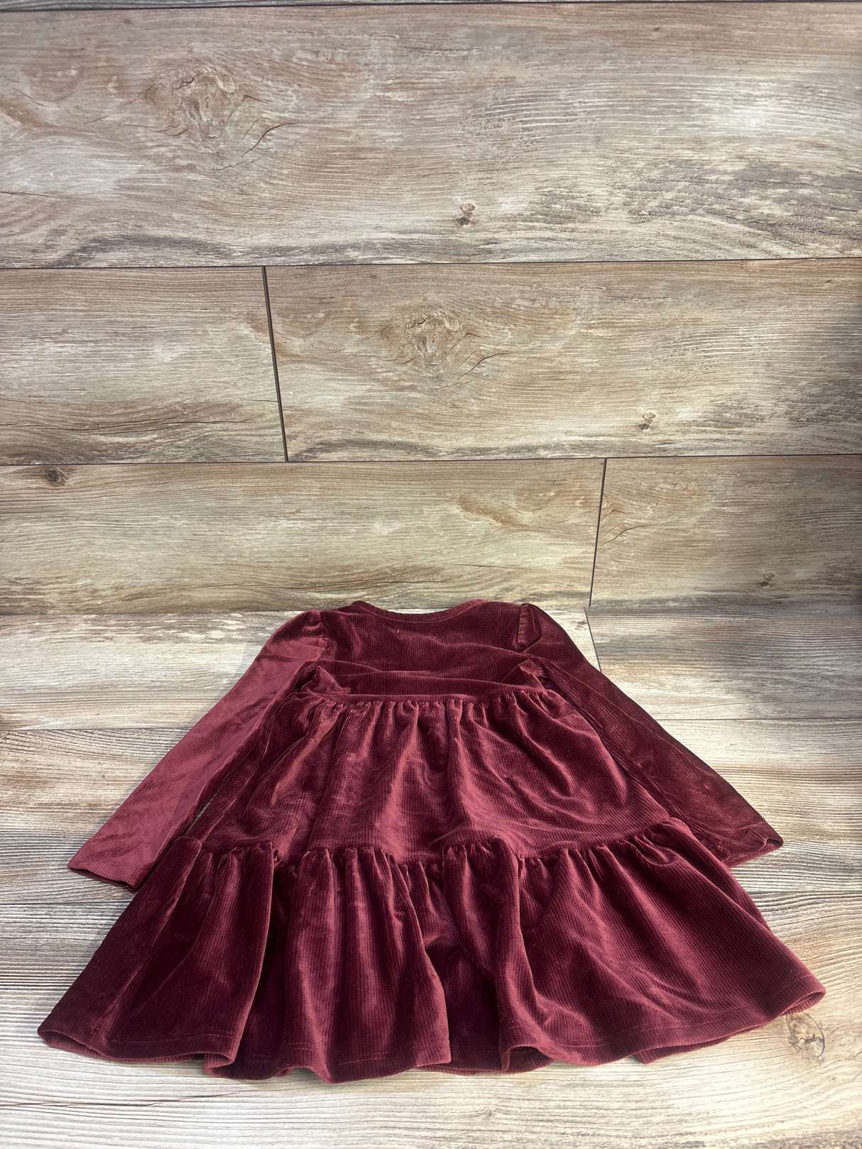 Cynthia Rowley Long Sleeve Velvet Dress Maroon sz 2T