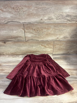 Cynthia Rowley Long Sleeve Velvet Dress Maroon sz 2T
