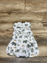 SwaddleMe Elephant Print Swaddle Wrap White sz 3-6m