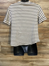 Shein Striped Shirt White sz Small