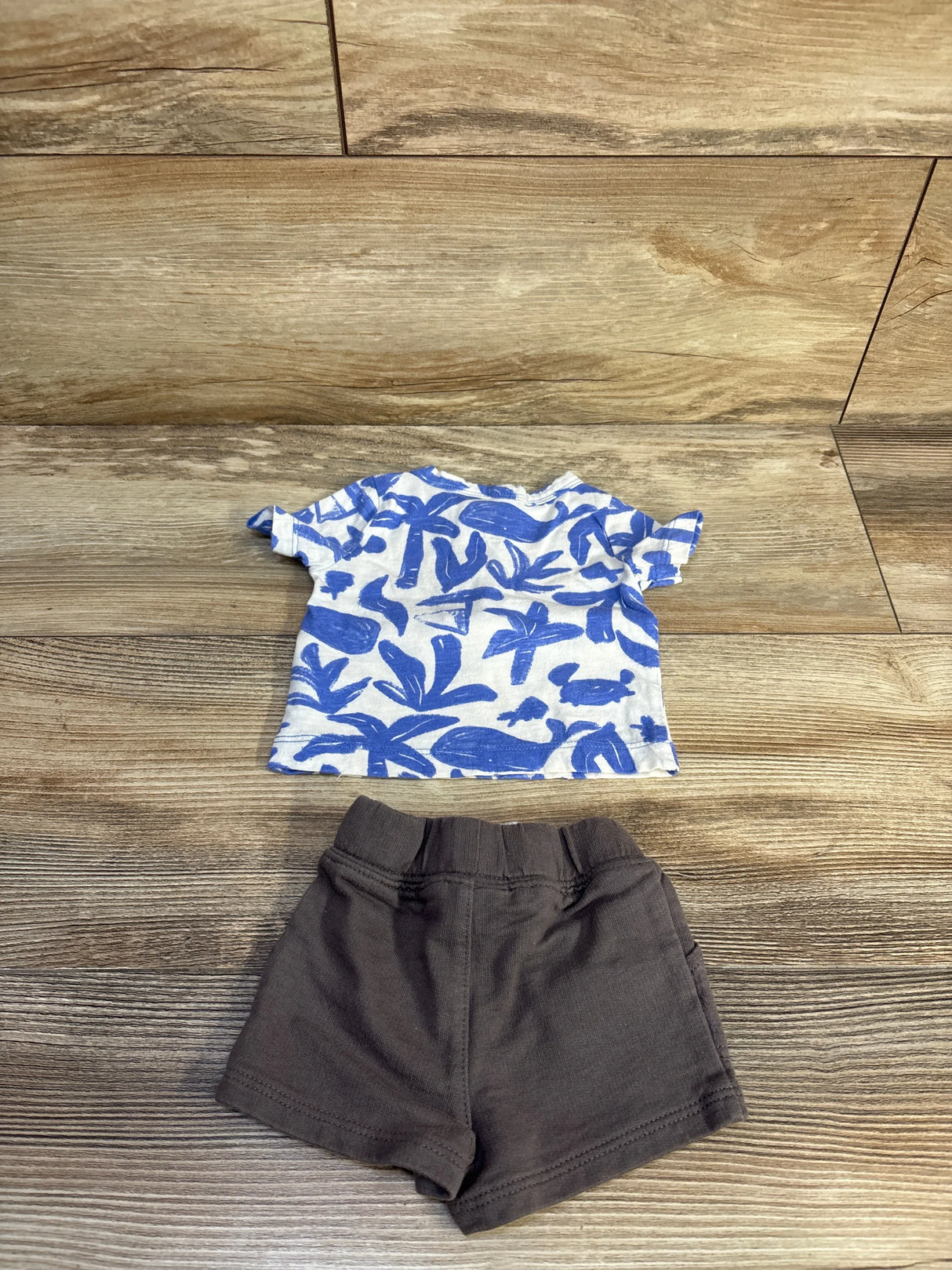 Carter's 2pc Henley Shirt & Shorts Set White sz Newborn