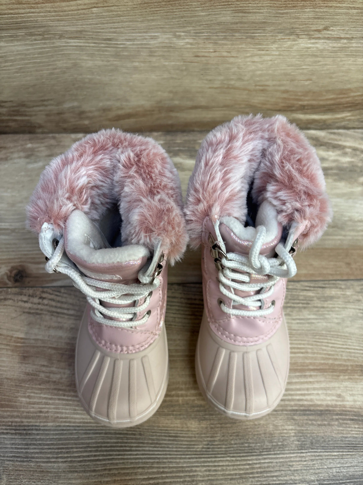 London Fog Faux Fur Winter Snow Boots Pink sz 7C