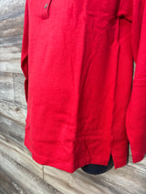 NWOT Gap Maternity CashSoft Polo Sweater Red sz Medium