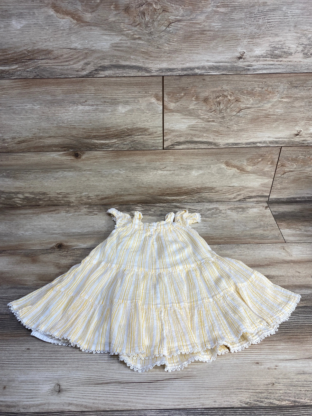 Striped Tiered Dress Yellow sz 9-12m
