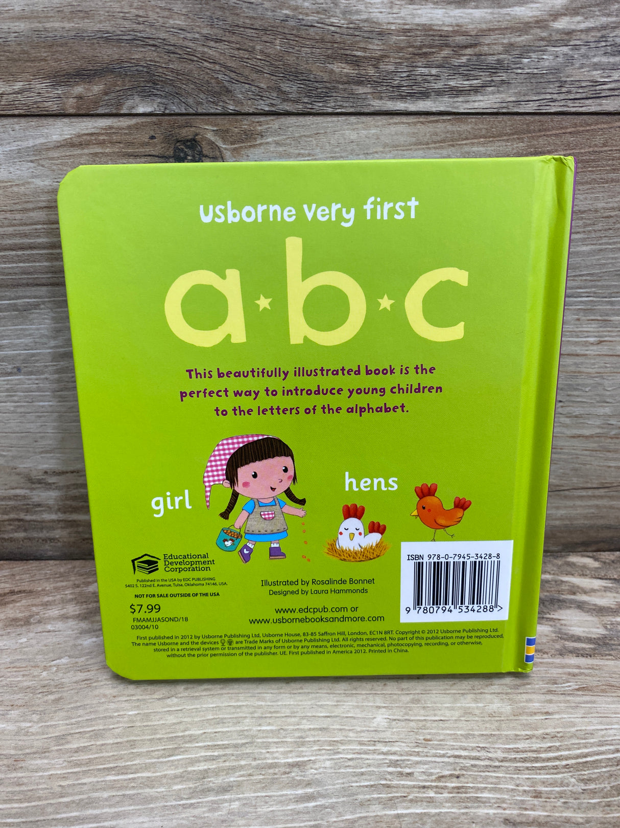 Usborne Very First A B C Board Book