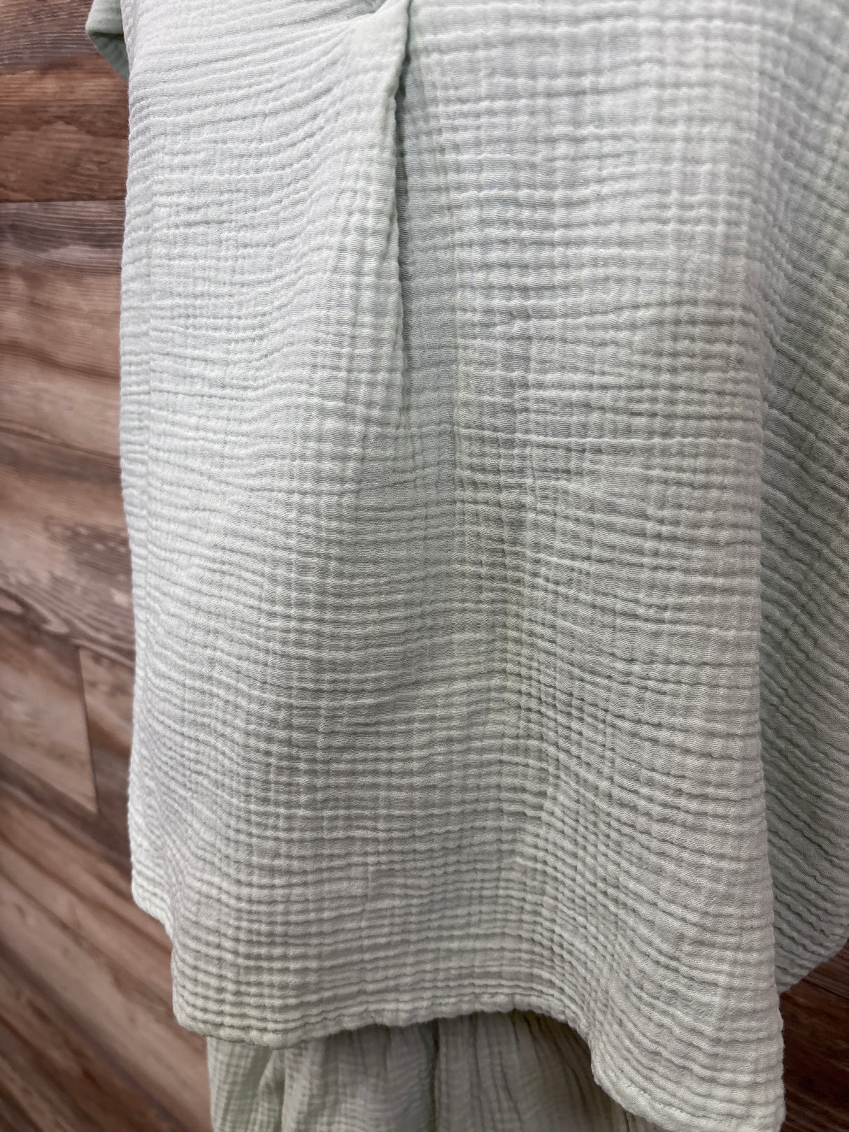 Isabel Maternity Muslin Shirt & Joggers 2pc Set Green sz Medium