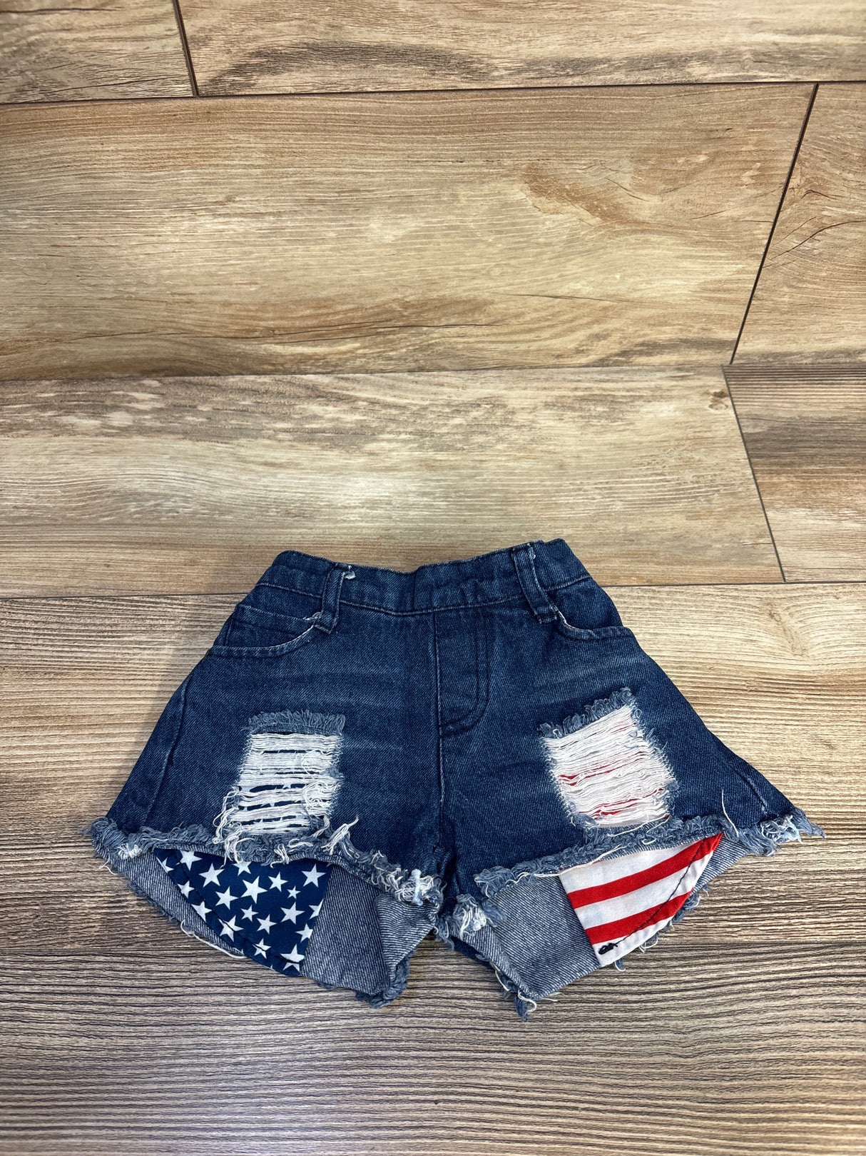 Patriotic Denim Pull-On Shorts Blue sz 12m