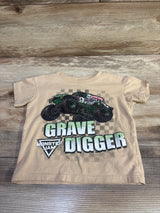 Monster Jam Grave Digger Shirt Beige sz 2T