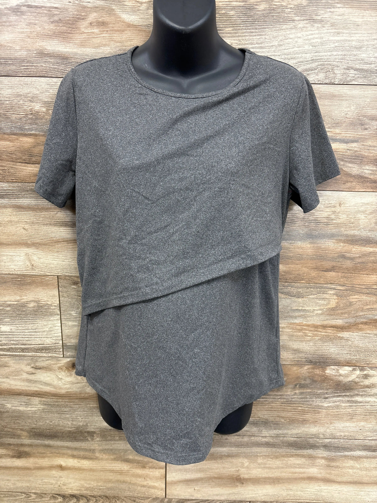 Ekouaer Short Sleeve Nursing Shirt sz Grey Medium
