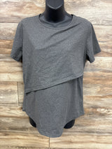 Ekouaer Short Sleeve Nursing Shirt sz Grey Medium