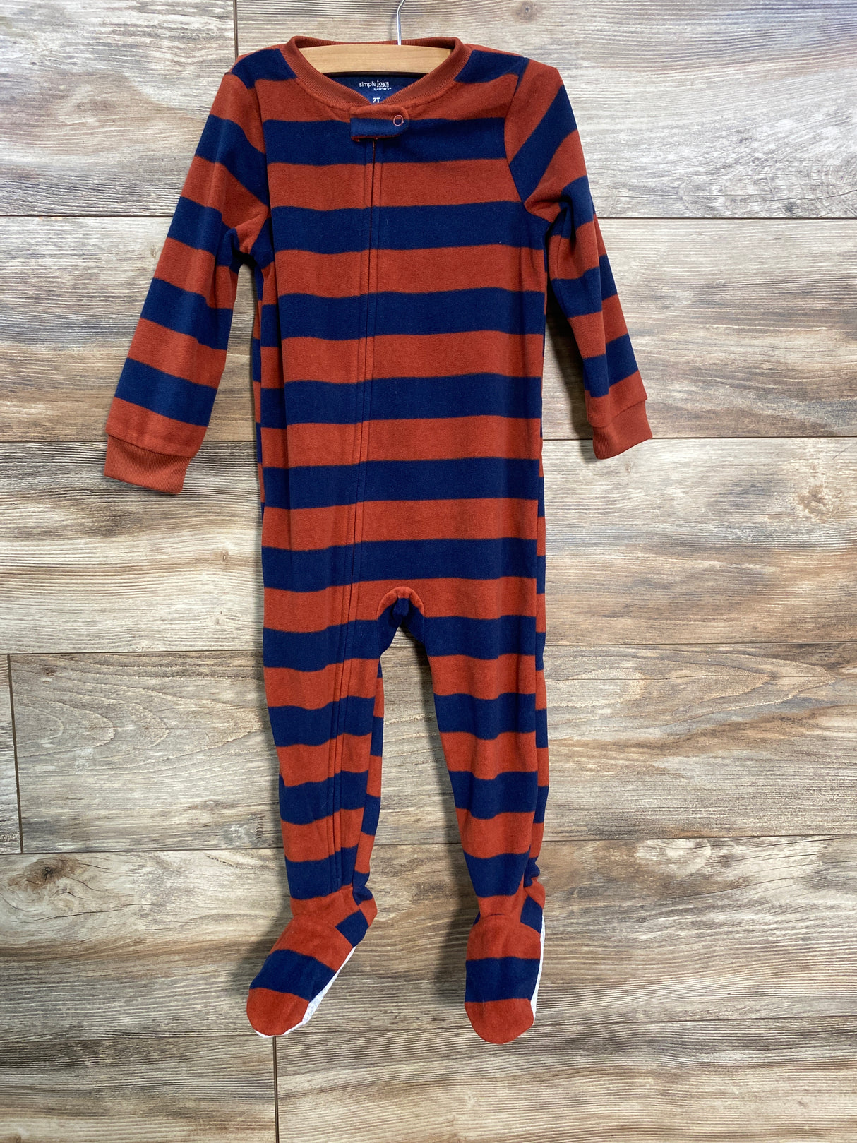 Simple Joys Striped Blanket Sleeper Rust sz 2T