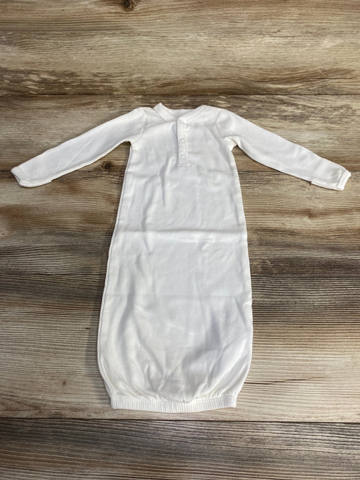Little Planet Ribbed Gown White sz Newborn