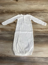 Little Planet Ribbed Gown White sz Newborn
