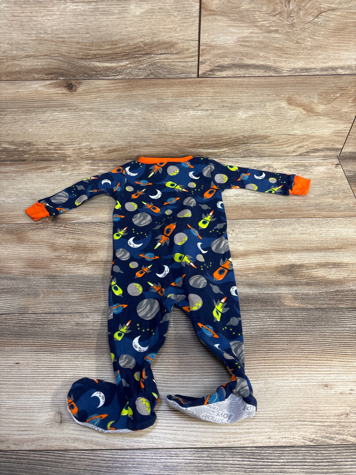Simple Joys Rocket & Space Print Sleeper Navy sz 6-9m