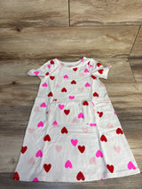 Cat & Jack Heart Print Dress White sz 5T