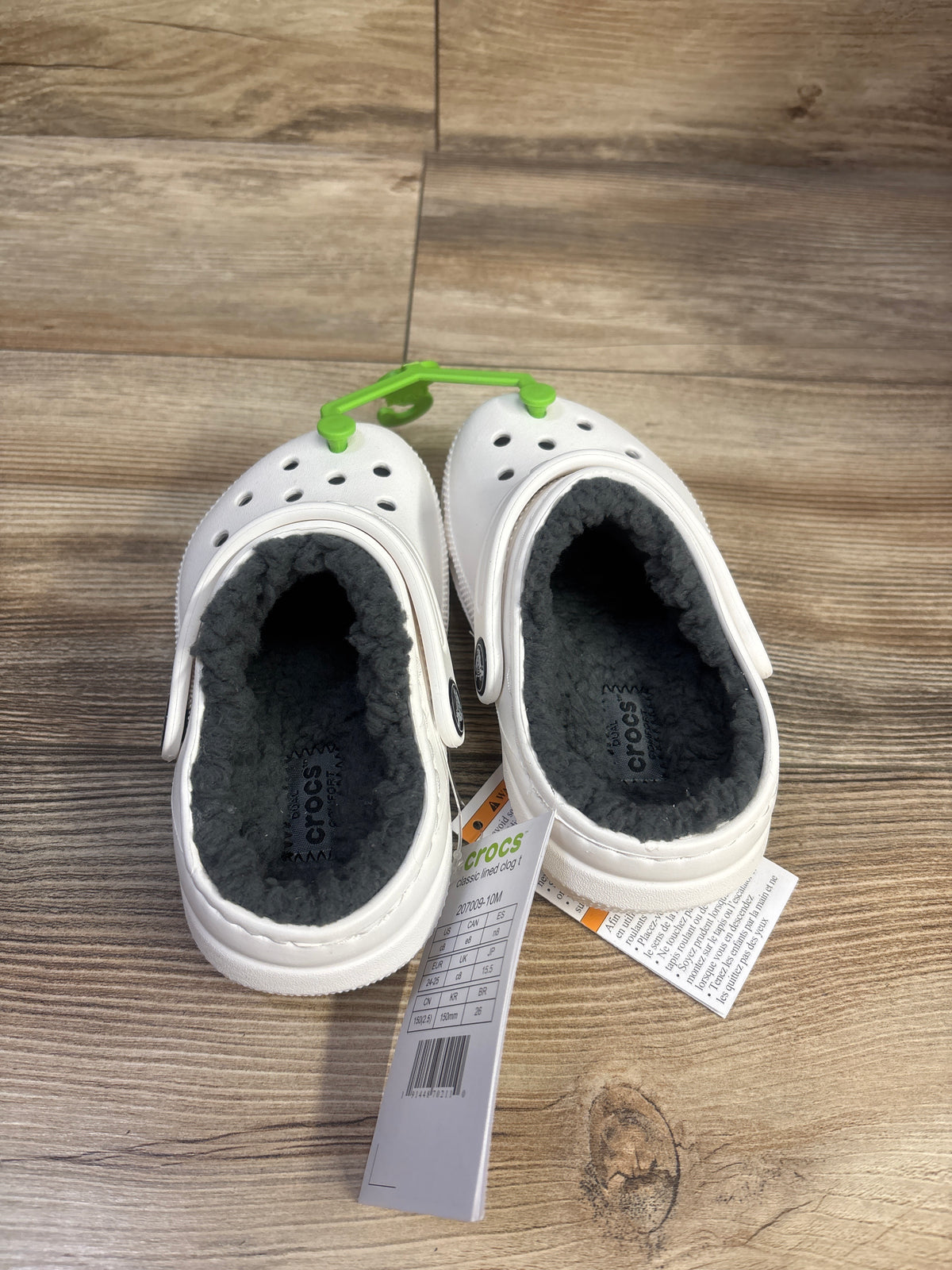 NEW Crocs Classic Lined Clogs White sz 8c