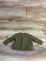 Hanna Andersson Quilted Bomber Jacket Green sz 3-6m