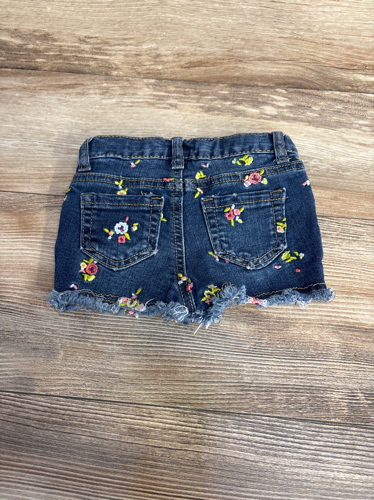 Cat & Jack Embroidered Denim Shorts Blue sz 12m