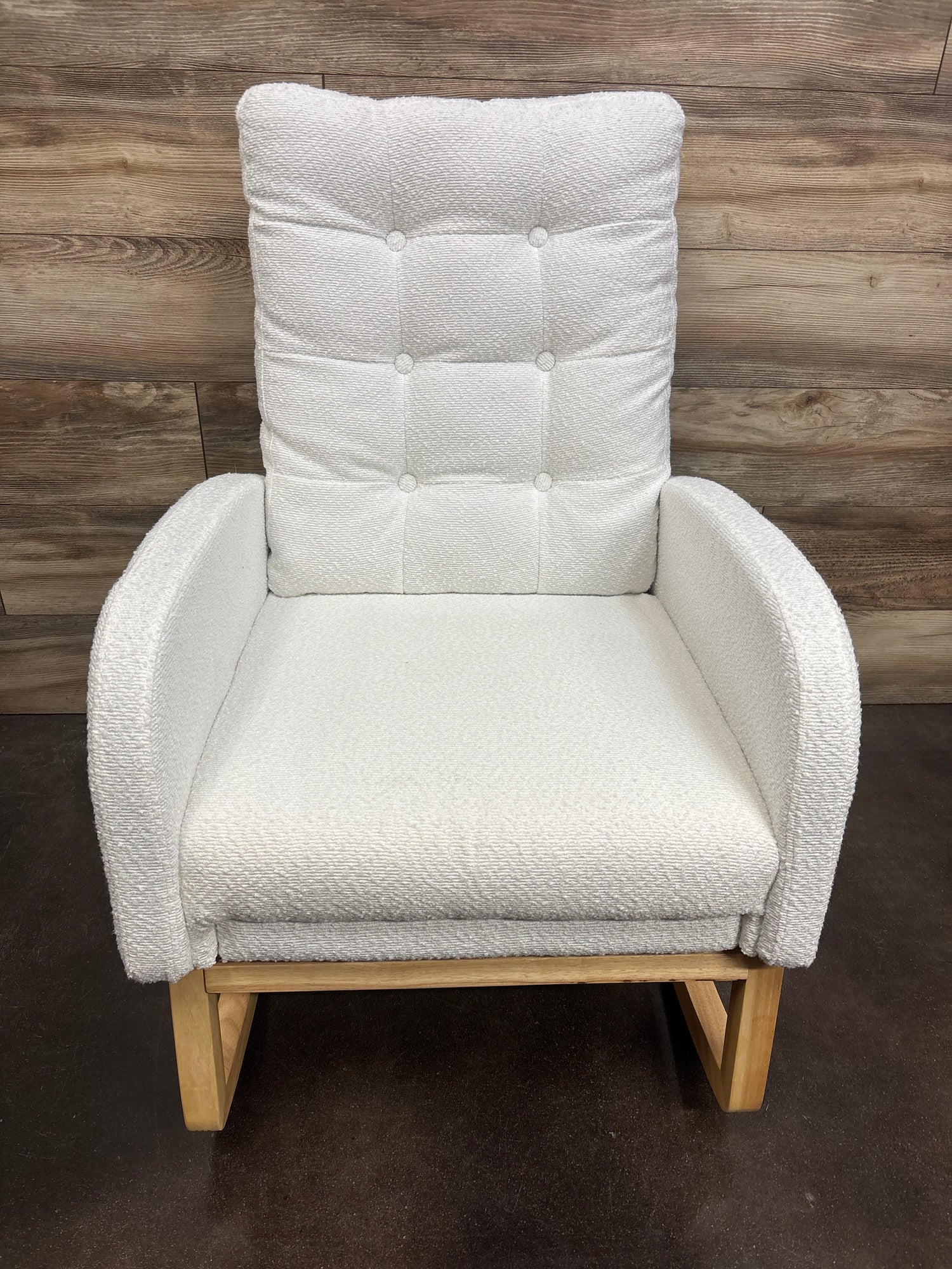 KUAIHAHA Rocking Chair Nursery Glider with Footrest White