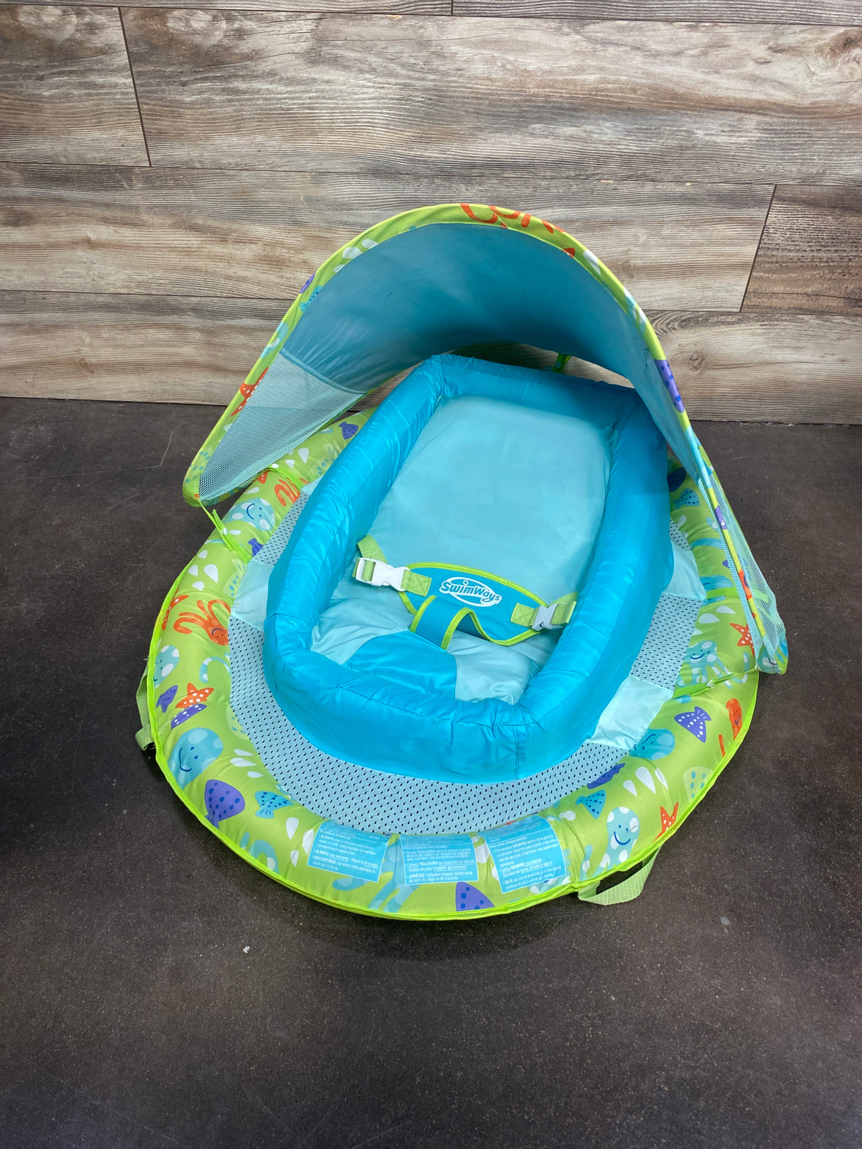 Swimways Infant Baby Spring Float, Green 3-9m