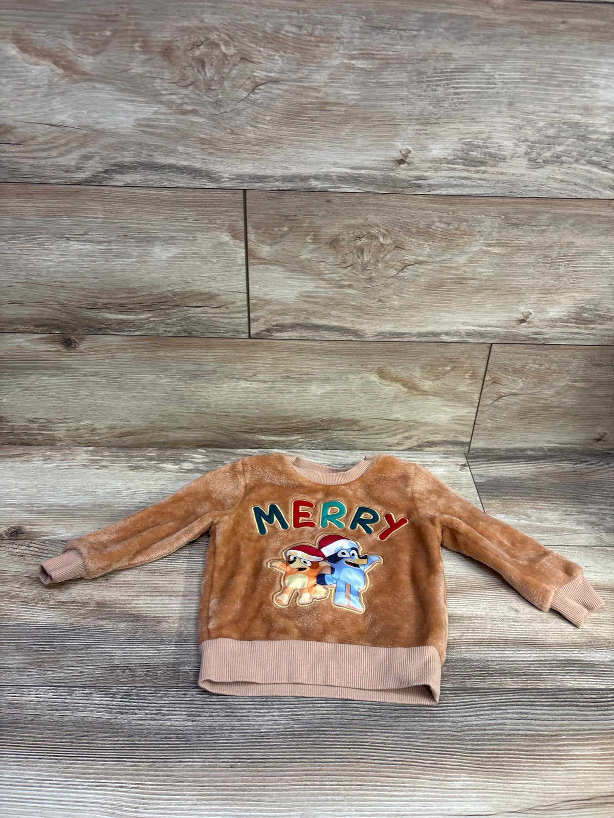 Bluey Plush Merry Sweatshirt Brown sz 18m