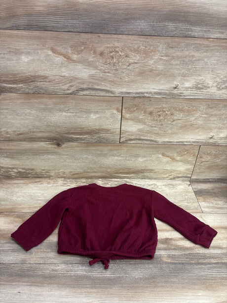 Maroon waffle knit long sleeve shirt for toddlers by Me n Mommy To Be