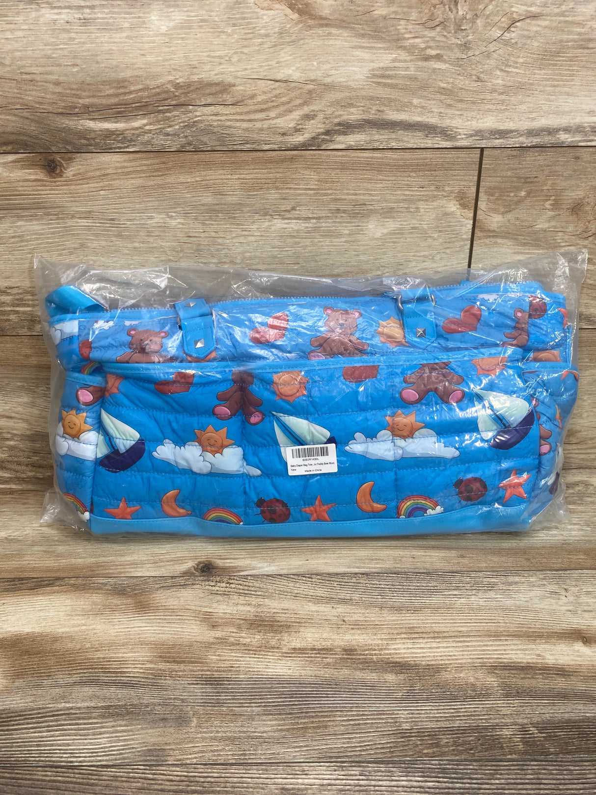 NEW Baby Diaper Bag Tote Teddy Bear Blue