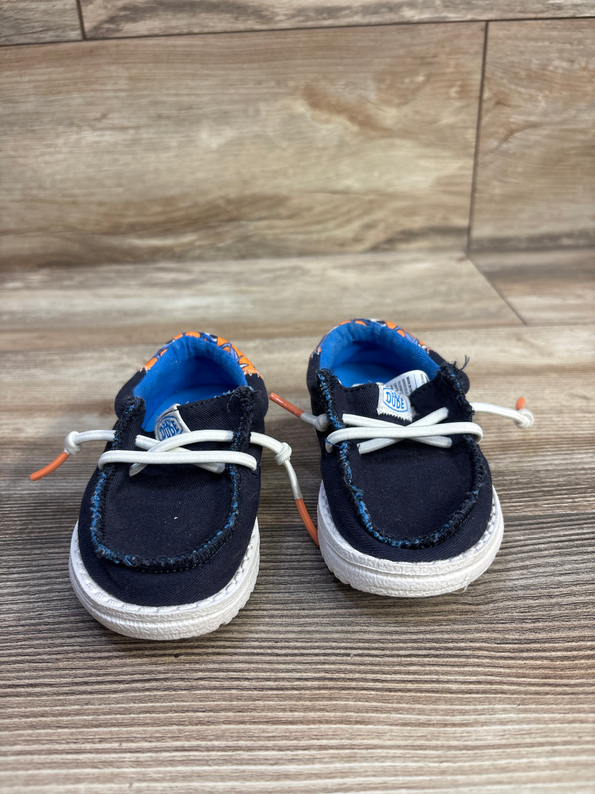 Hey Dude Wally Shark Shoes Navy sz 5c