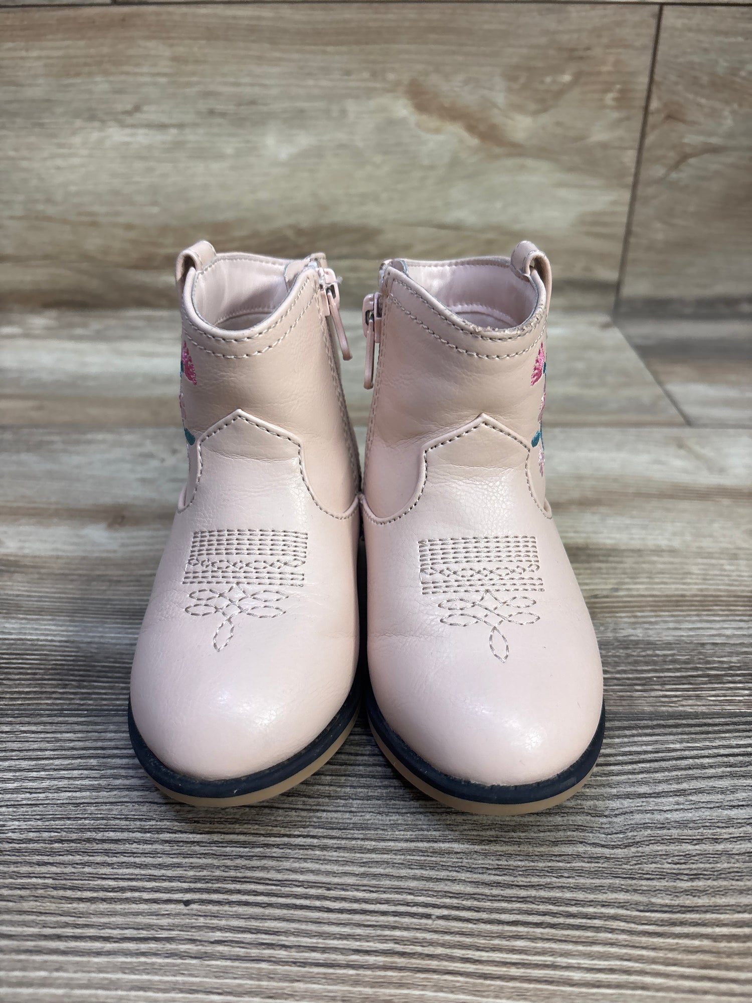 Cat & Jack Whitley Embroidered Western Boots Pink sz 6c