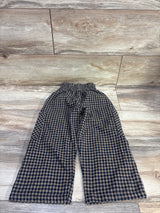 Zara Gingham Pull-On Trousers Brown sz 5-6T