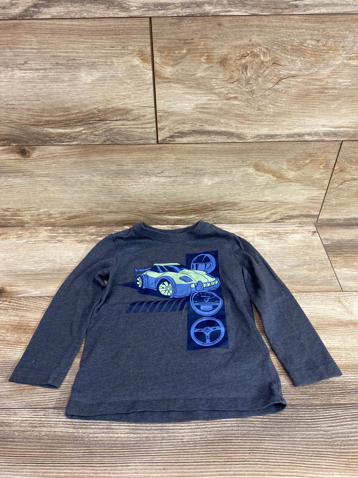 Carter's Long Sleeve Car Shirt Grey sz 2T