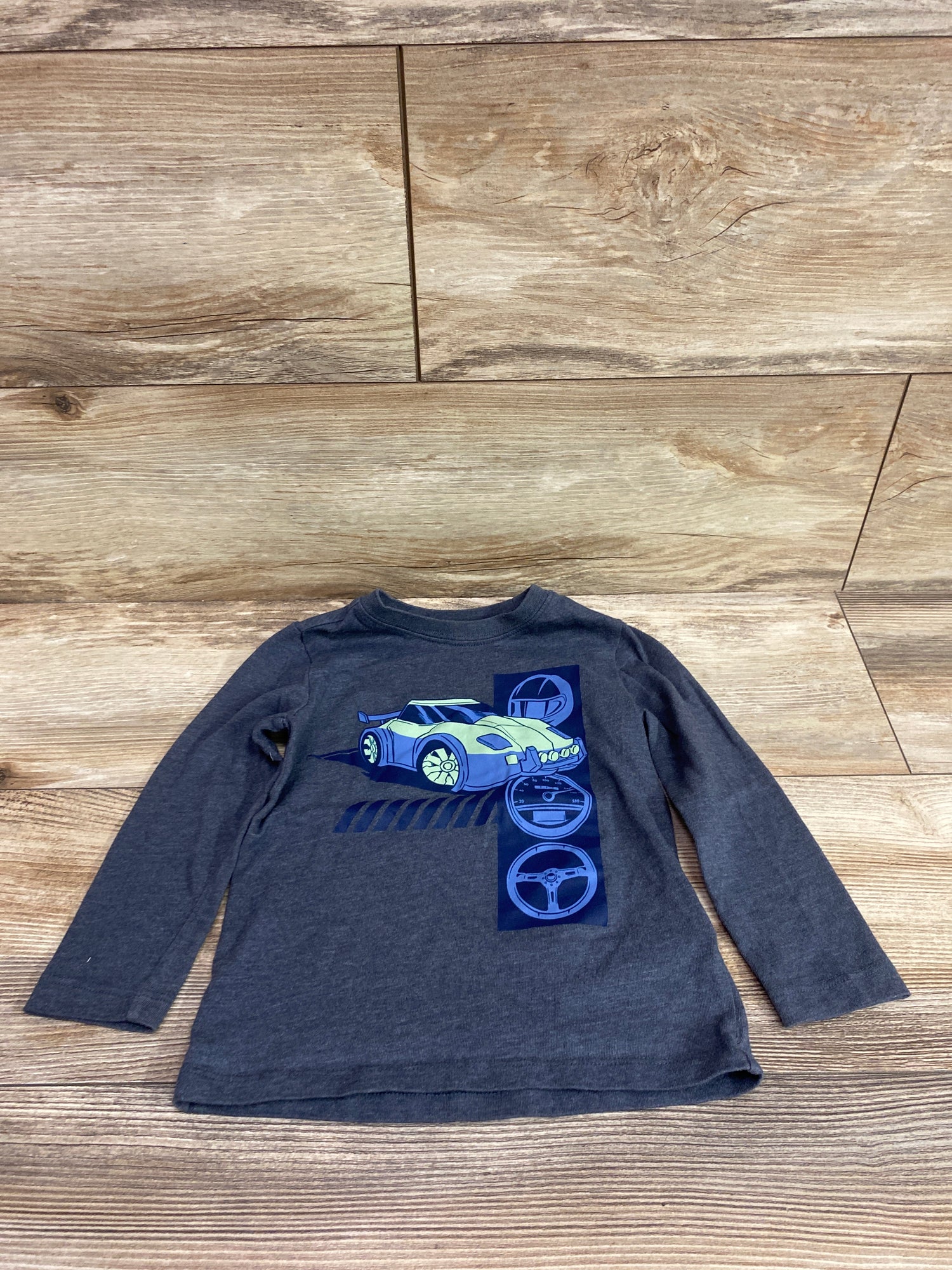 Carter's Long Sleeve Car Shirt Grey sz 2T