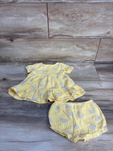 Koala Baby 2pc Gauze Dress & Bloomers Set Yellow sz 3m