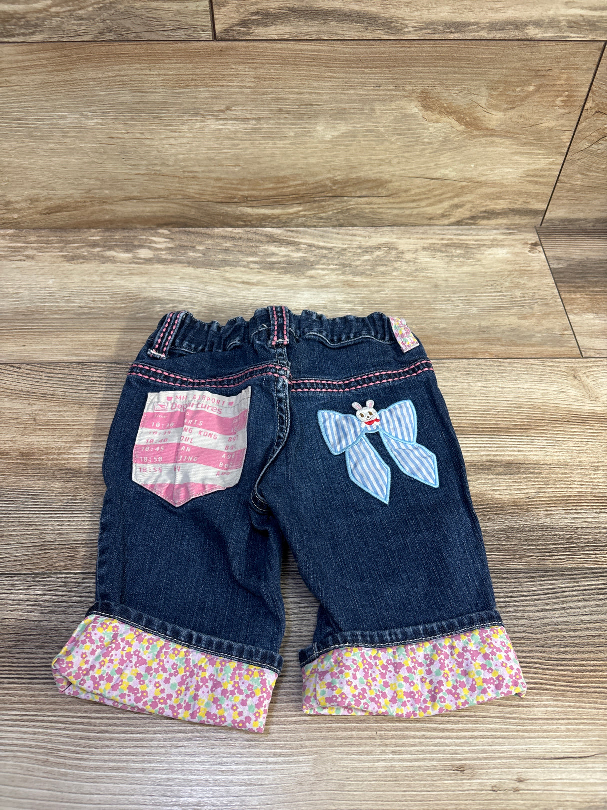 Miki House Usako Bunny Denim Shorts Blue sz 3T