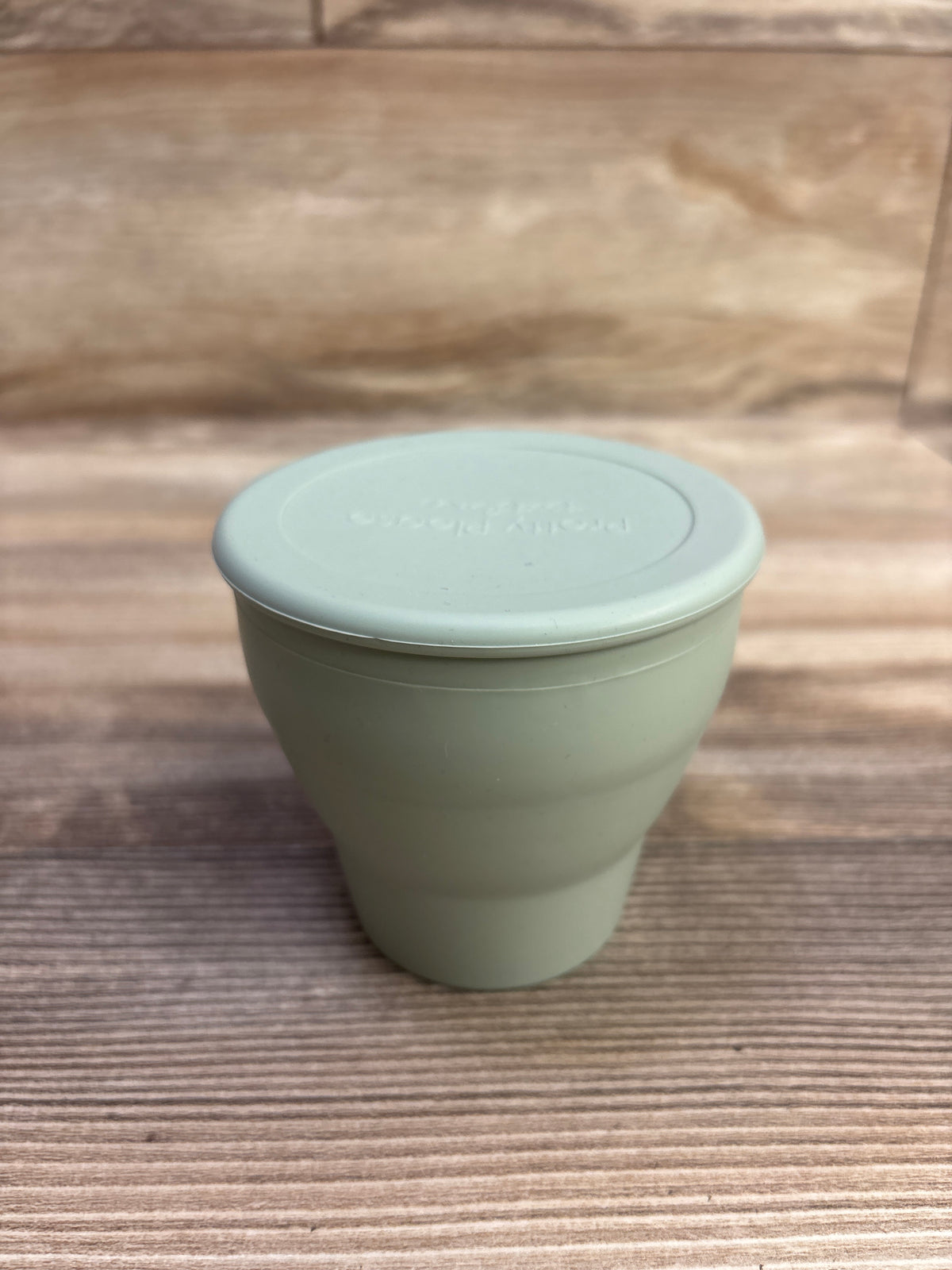 Pretty Please Teethers Silicone Collapsible Snack Cup Green